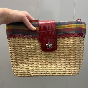 Vintage Brighton “Poppy” Straw Purse